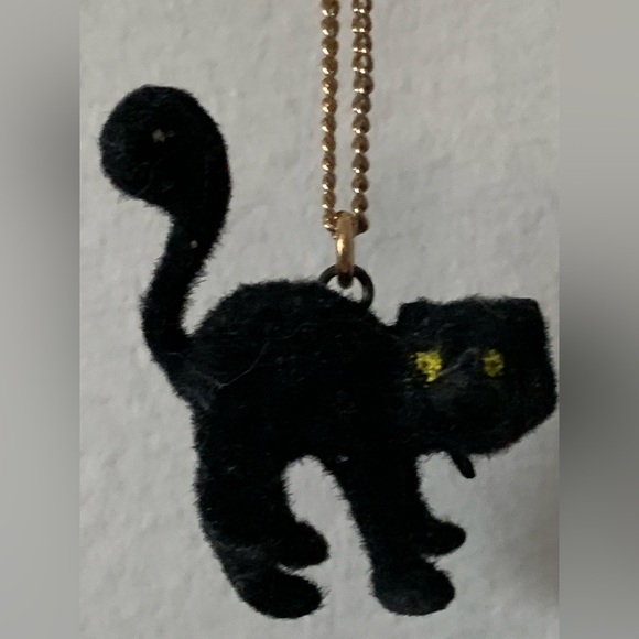 New vintage black cat pendant necklace - Picture 5 of 13